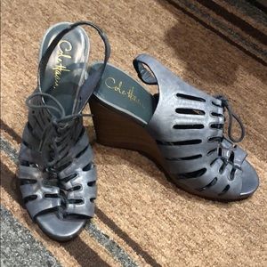 Cole Haan cage sandals.
